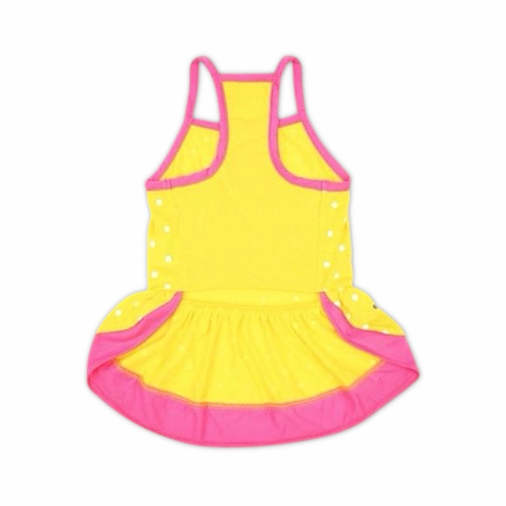 NWT Vibrant Life Yellow Polka Dot Dog Dress - Picture 3 of 12
